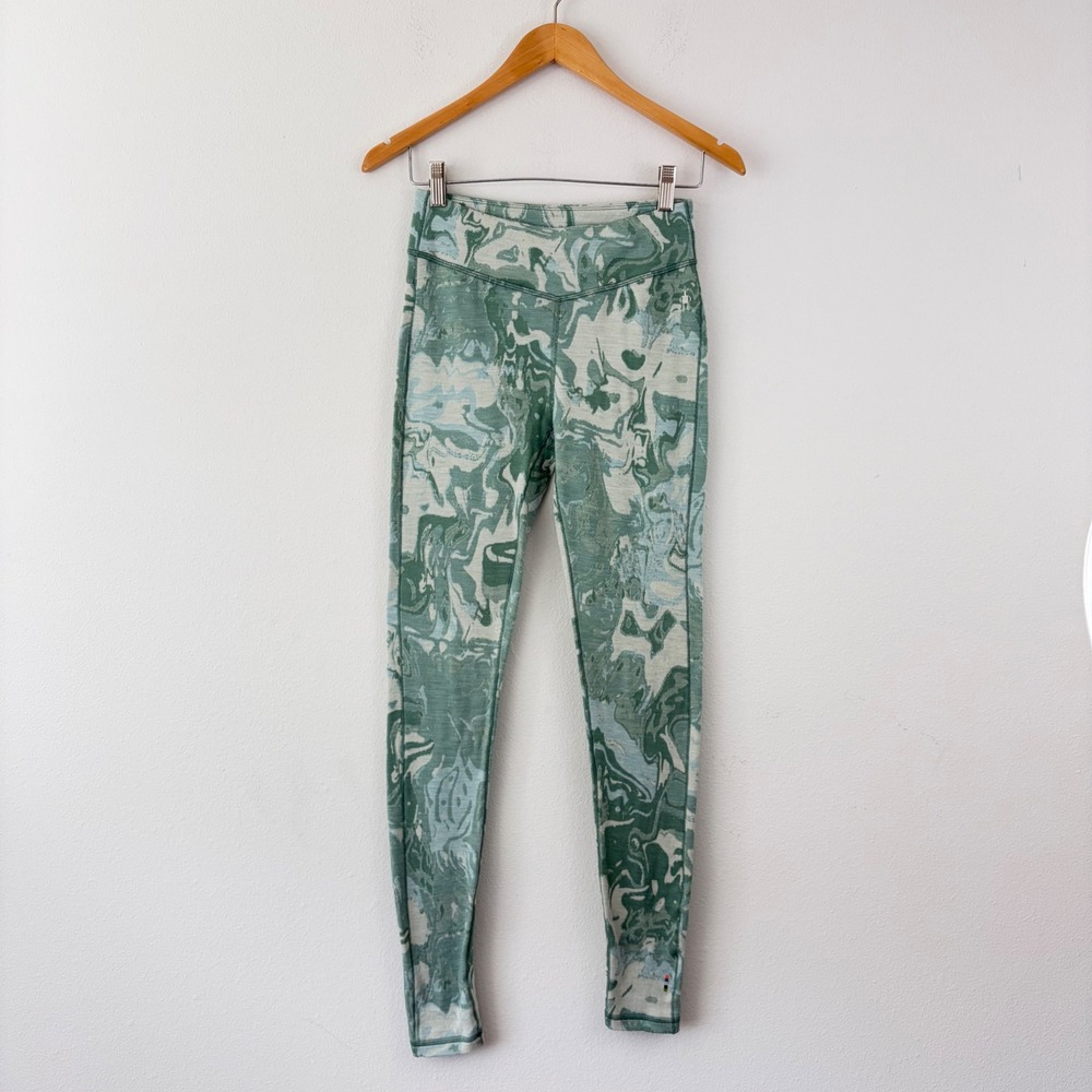 Smartwool Merino 250 Base Layer Leggings Sage Green Marble SW016376 Women Small